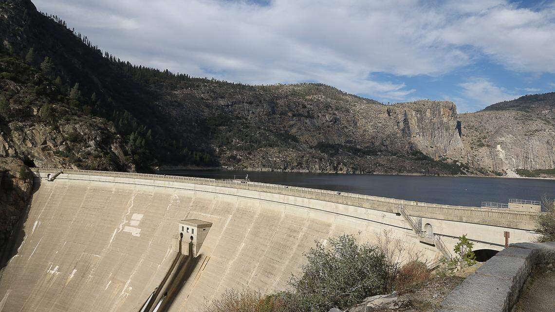 O’Shaughnessy Dam at Hetch Hetchy Reservoir in Yosemite National Park, where much of San Francisco’s water is held.
