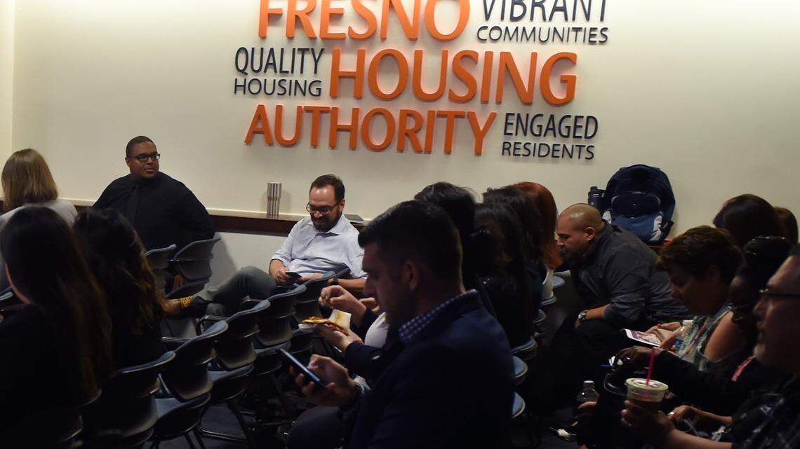 The Fresno Housing Authority Board, here hosting a meeting in 2019, has named its top candidate for CEO.