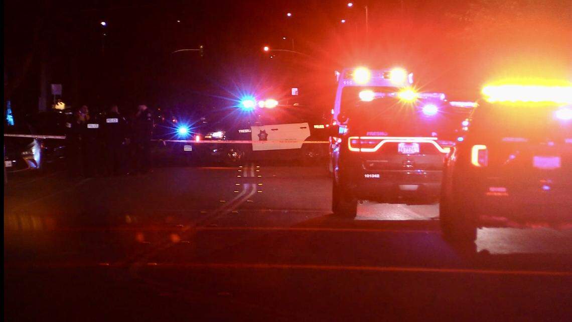 Officers responded to a stabbing at Fruit and Lamona avenues in Fresno, California on Saturday, April 6, 2024.