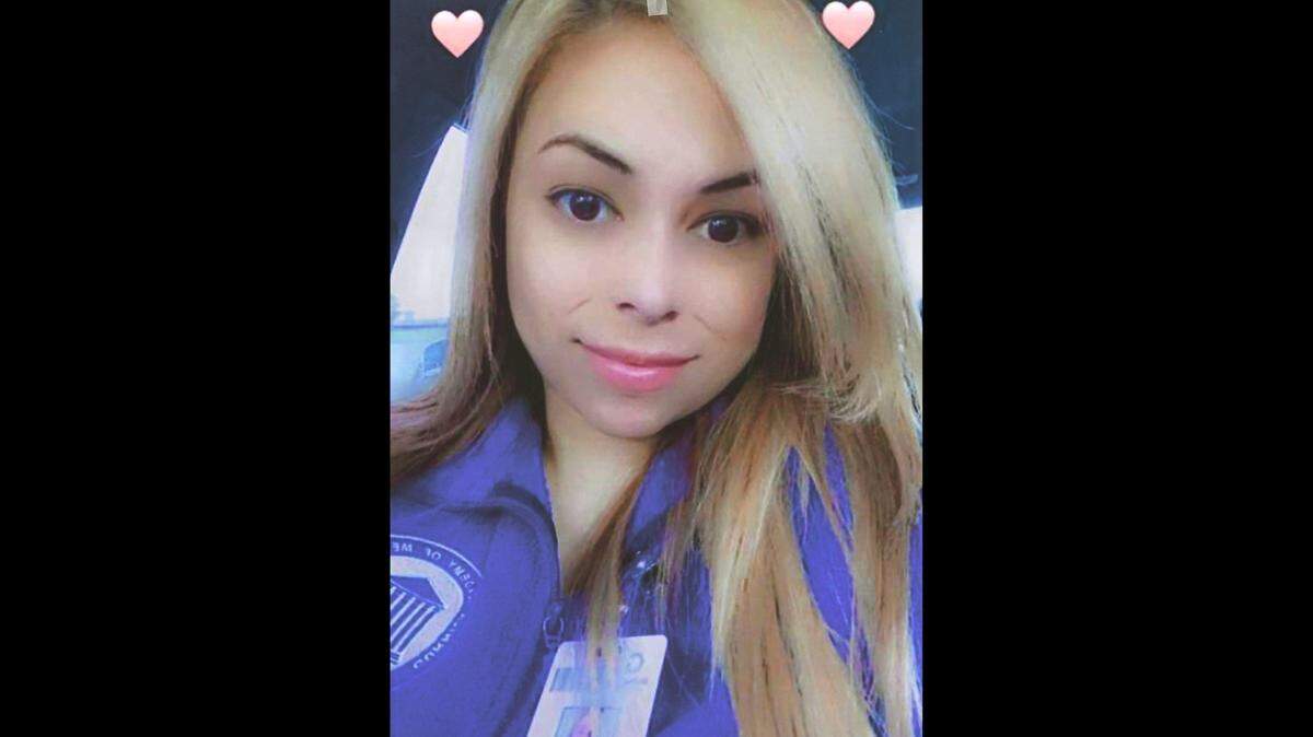 A photo of Juliana Ramos, displayed at a press conference where the California Highway Patrol announced the arrest of James Leonard Comazzi, 68, a Sonora man, as a suspect in the killing of Juliana Ramos, who was helping a motorist following a crash on Highway 99. Photographed Tuesday, Oct. 5, 2021 in Fresno.