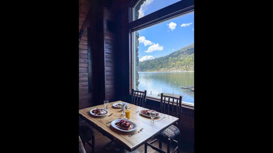 Restaurant Ducey’s on the Lake overlooks Bass Lake.