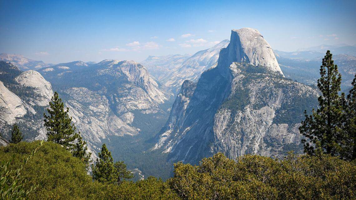 Half Dome and Yosemite Valley served as the backdrop for a naturalization ceremony held at Glacier Point in Yosemite National Park to commemorate Constitution Day and Citizenship Day on Wednesday, Sept. 17, 2025.