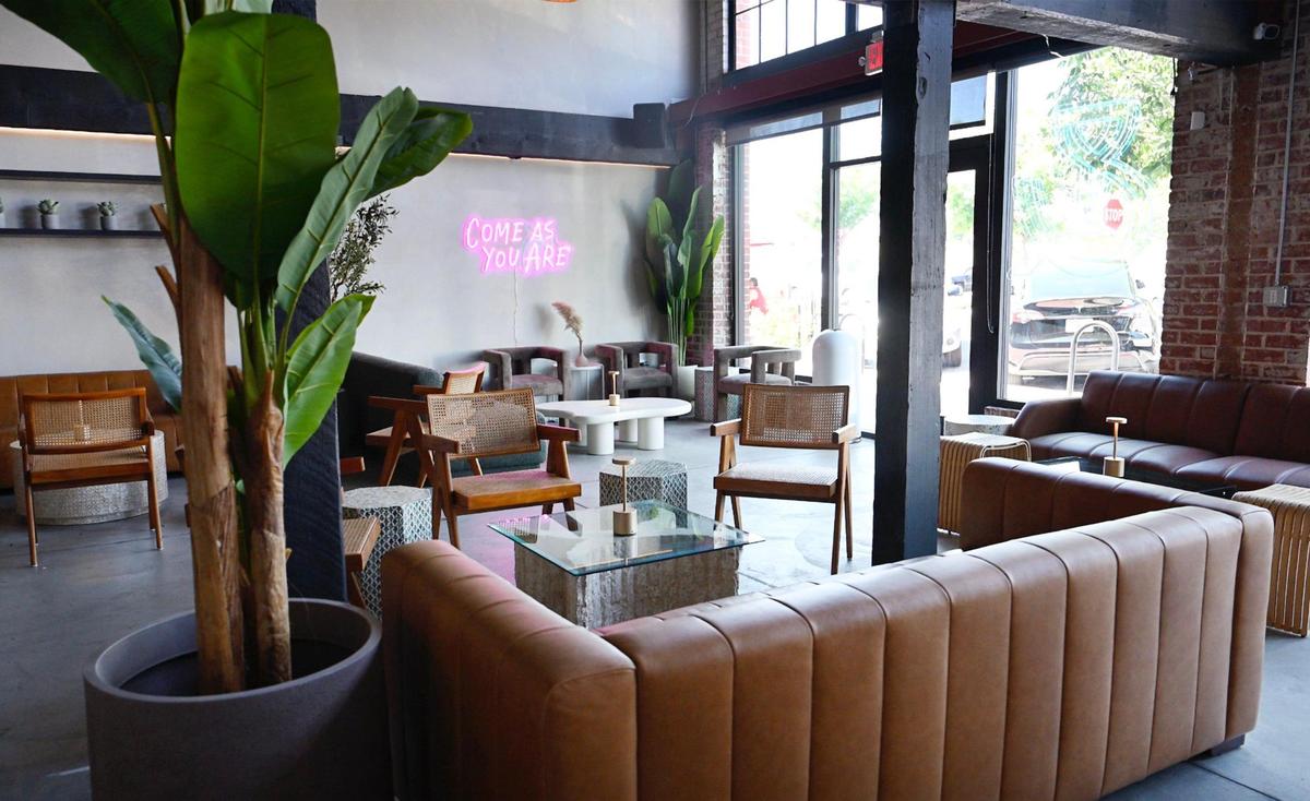 The interior of the new Neat & Noir cocktail bar located in the Peerless Building on Broadway in downtown Fresno. Photographed Tuesday, June 24, 2025.