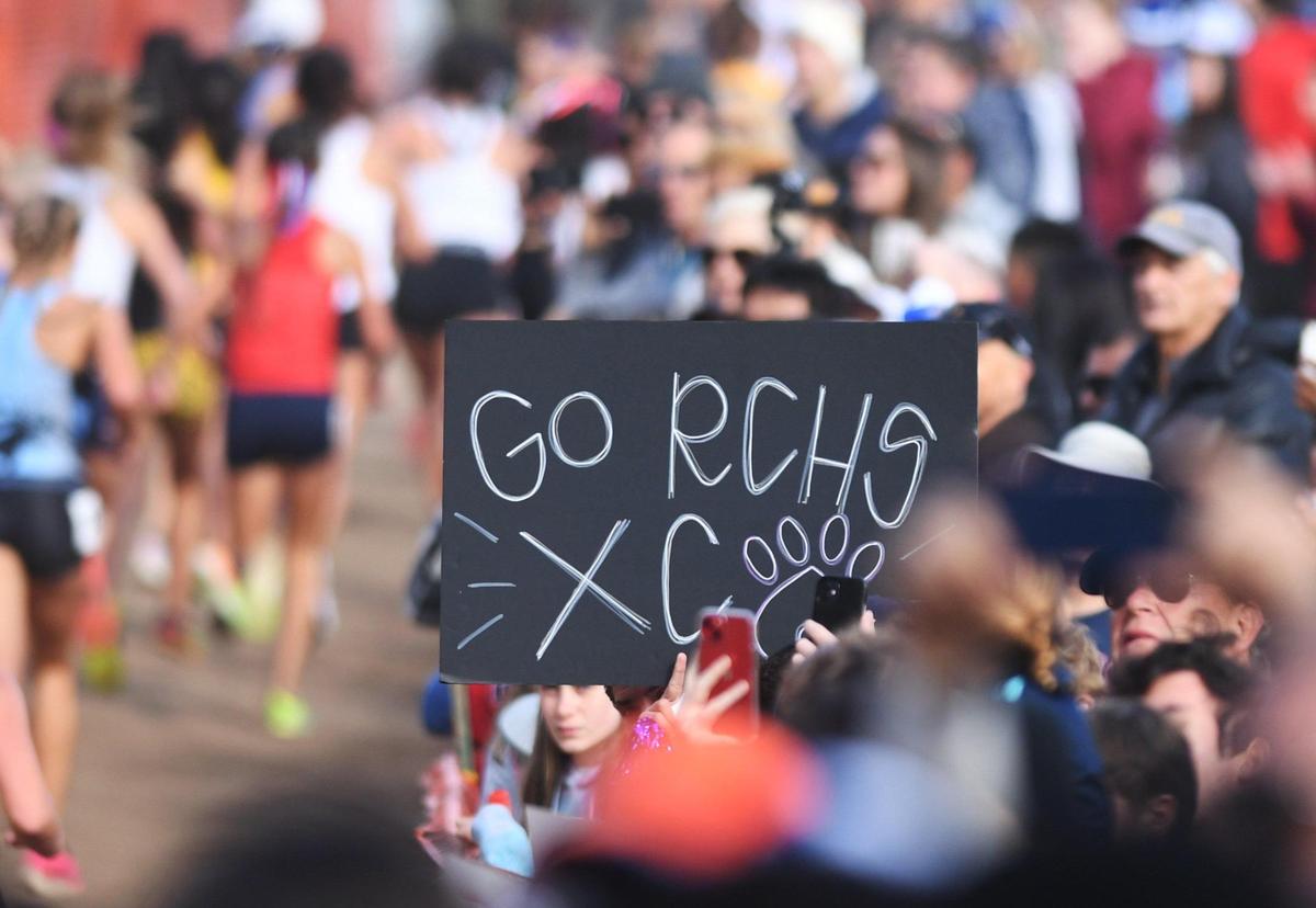 Supporters lined the route to cheer on their favorite schools at the CIF State Cross Country Championship Saturday, Nov. 26, 2022 in Fresno.
