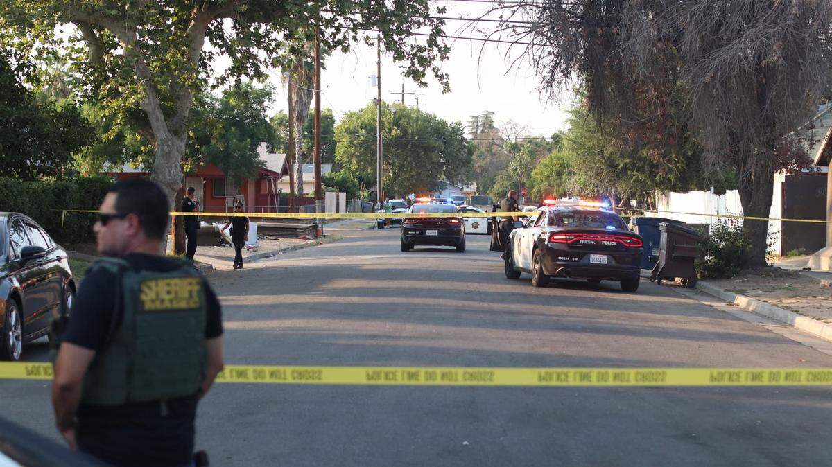 Fresno police investigating a drive-by shooting that left one man dead in central Fresno on Monday, July 2, 2018.