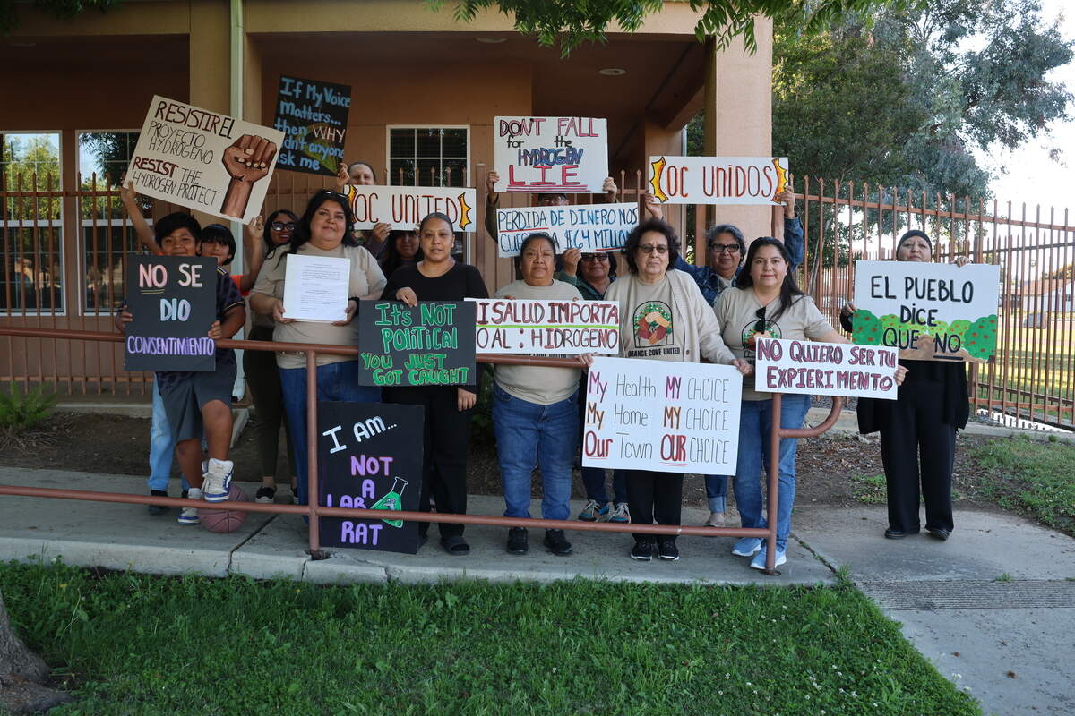 The group Orange Cove United delivered a binder to the city council at its April 22 meeting with more than 650 signatures from residents who are against the experimental project, which was first proposed in late 2023.