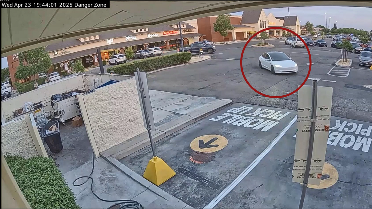 Clovis police seized this Tesla shown on surveillance video at the McDonald’s.