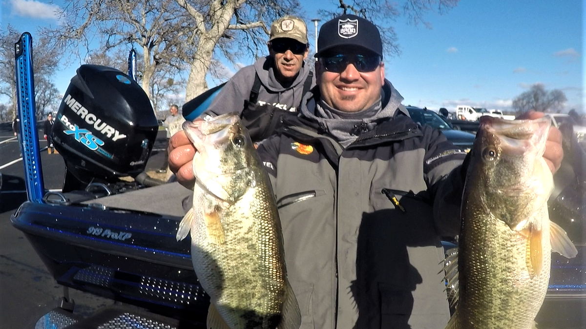 Jonathan Whitesitt and Chuck Fuller were winners of the Christian Bass League tournament Feb. 20 at Lake Don Pedro.