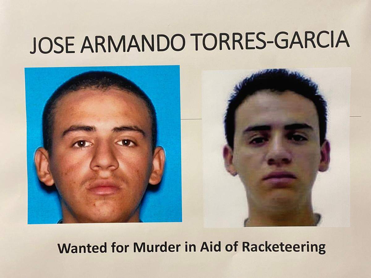 Jose Armando Torres Garcia, 28, is one of two men the U.S. Department of Justice is seeking in connection to a string of crime in Mendota in Fresno County, prosecutors said.