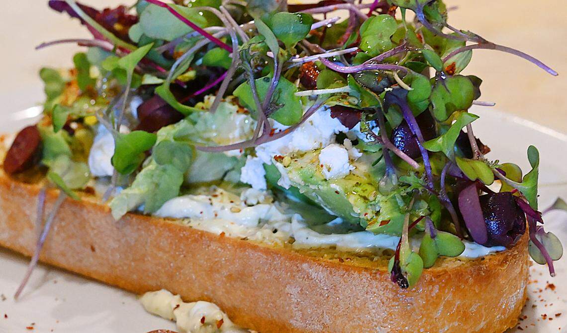 Avocado Toast is seen at the new Cracked Perpper Cafe started by Vatche Moukhtarian as a new affordable counter-service option at the Cracked Pepper Bistro. Photographed Tuesday, March 10, 2026 in Fresno.