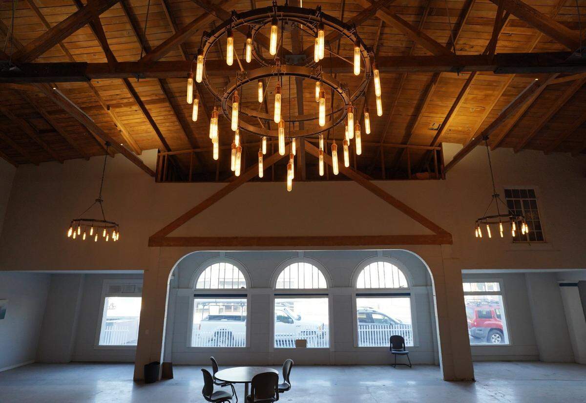 The interior of the former Anchor Stage Depot is seen Tuesday, Feb. 5, 2021 in downtown Fresno. The space is slated to become a whiskey bar.