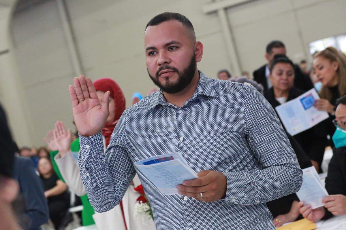 Axel Randolfo Aviles Bonilla, who is originally from Guatemala and lives in Merced, was one of the 99 valley residents from 23 countries who took Oath of Allegiance during a special public naturalization ceremony on Dec. 30 at the Fresno Fairgrounds during the Hmong Cultural New Year Festival.