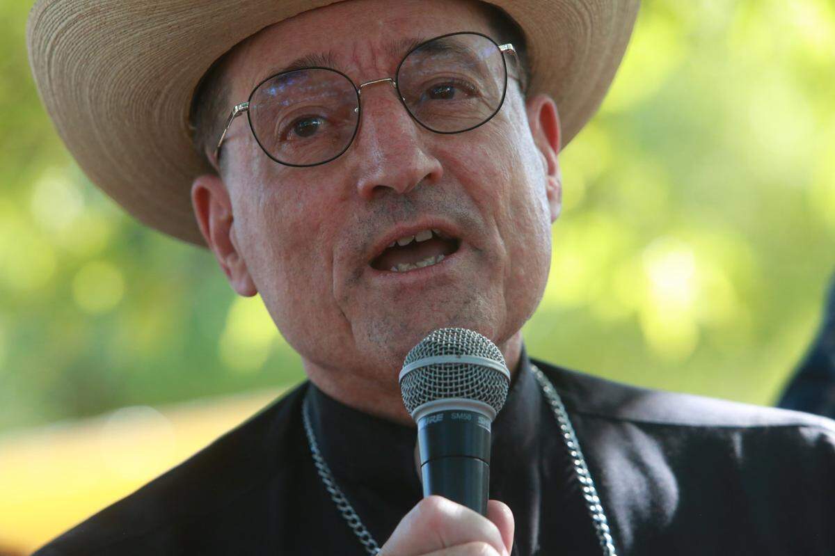Fresno Diocese Bishop Joseph V. Brennan gave the United Farm Worker leaders and marchers his blessing as they stopped in Fresno on Thursday (Aug. 11) on their pilgrimage to Sacramento, but he also had a message to Gov. Gavin Newsom: “sign this legislation.”&nbsp;