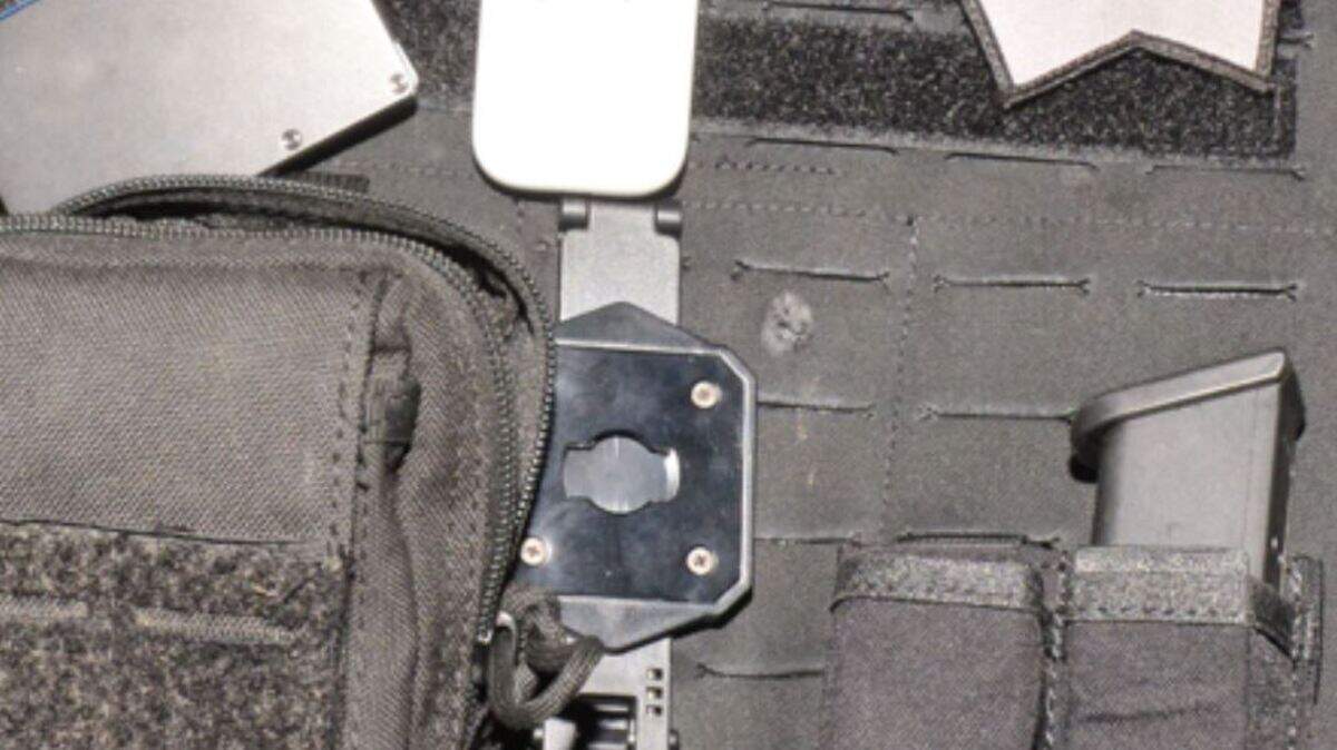 A police officer’s body armor was struck by a bullet during a gun battle with the suspect Saturday night, Chief Paco Balderrama said in a response to Attorney General Rob Bonta’s initial review.