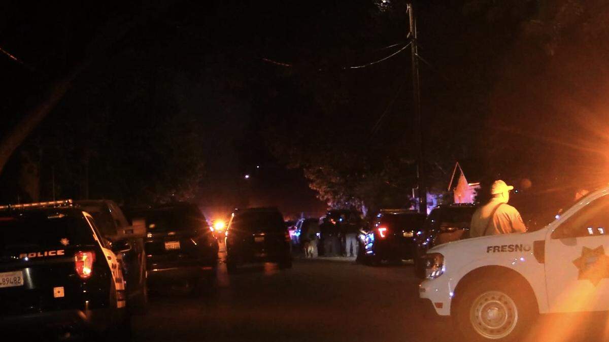 Police went to a location in Fresno to do a follow-up traffic collision before shots was fired by an officer.