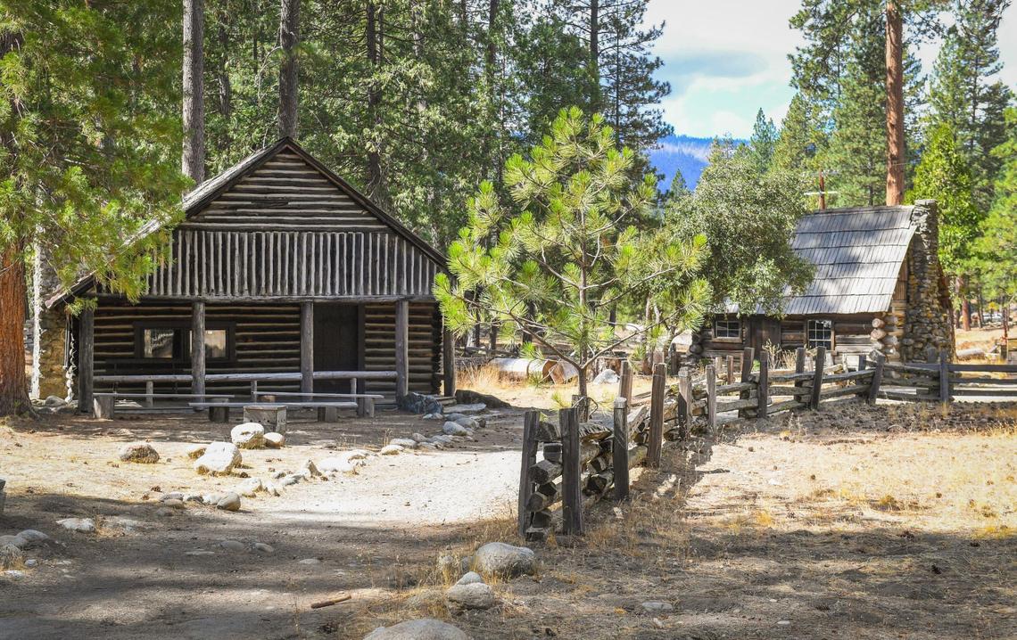 Historic buildings stand in the Yosemite History Center in Yosemite’s Wawona on Tuesday, Sept. 28, 2021.