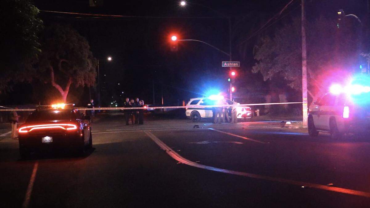 A motorcyclist and a driver were killed in a collision following a pursuit in Fresno, California on Saturday, May 11, 2024.
