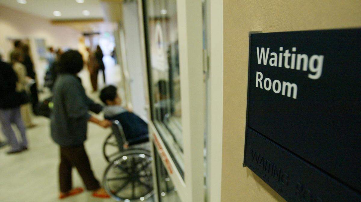 A waiting room at Community Regional Medical Center in Fresno.