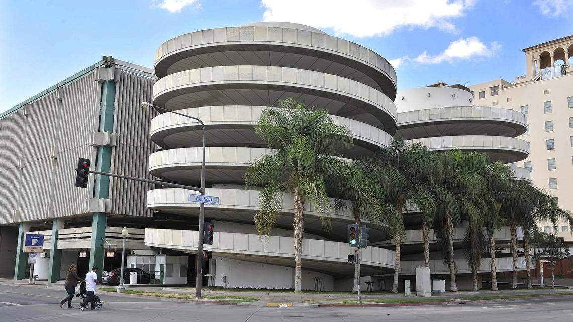 Spiral garage at Van Ness Avenue and Inyo Street