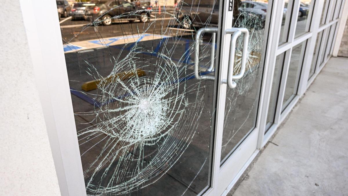 Fresno police are investigating a potential hate crime at Noah’s Ark Restaurant & Bakery the glass doors were broken Tuesday morning, Oct. 10, 2023.