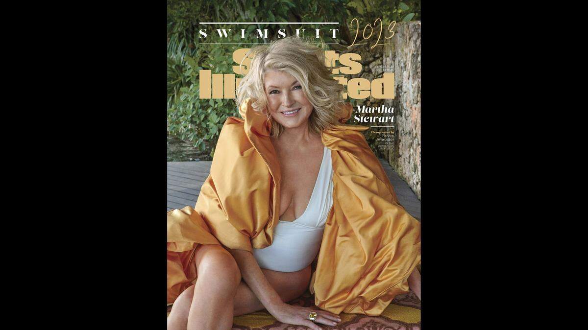 Martha Stewart, 81, on the 2023 Sports Illustrated swimsuit edition cover.