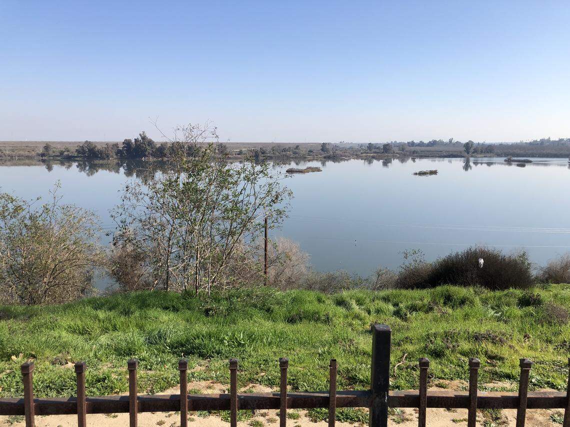 A view of the Milburn Pond, a bird sancutary, and the San Joaquin River from the Milburn Overlook in northwest Fresno on Feb. 19, 2019. The gate to the overlook has been closed indefinitely following the Feb. 17 fatal shooting of 26-year-old Brandyn Harris.