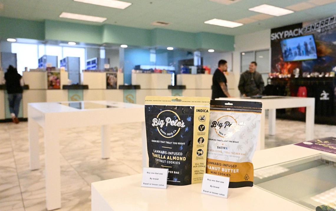 The Station, Fresno’s third and newest cannabis dispensary. features an open airy modern design. Photographed Tuesday, Dec. 5, 2023 in Fresno.