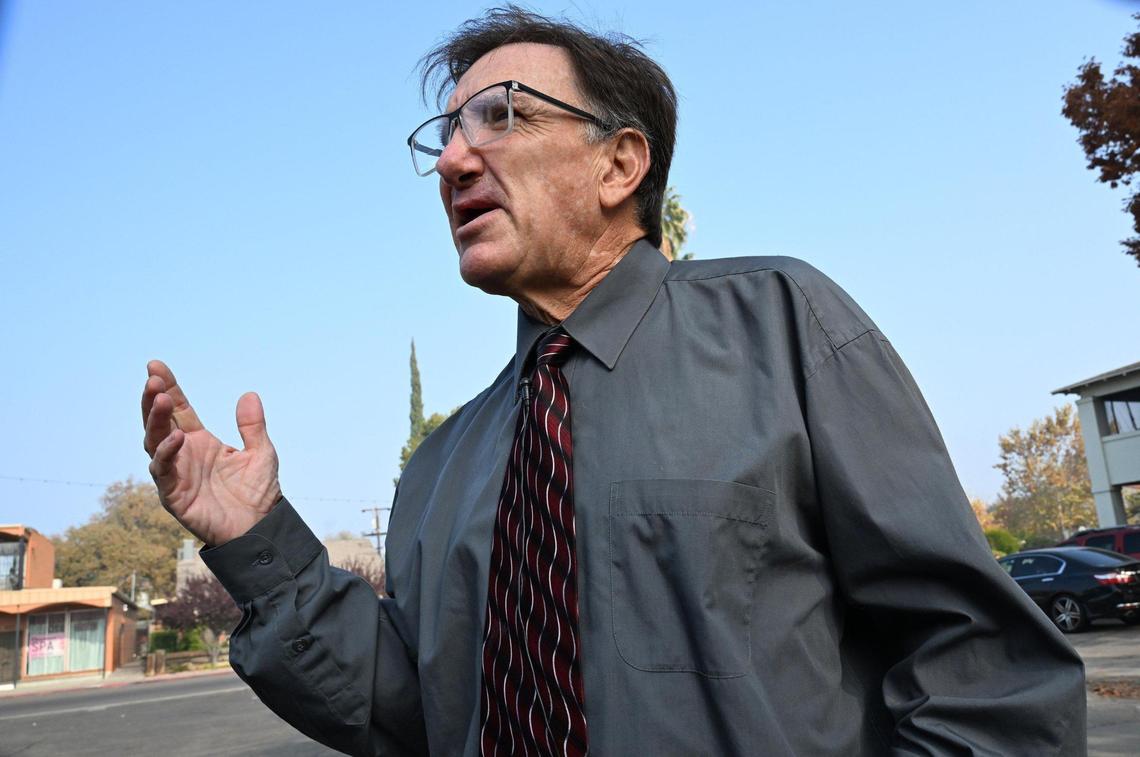 Chris Koch used to be homeless. Koch is interviewed about the challenges homeless encounter. Interviewed Friday Dec. 6, 2024 in Fresno.