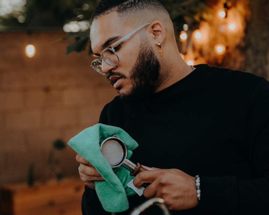 Aaron Frisby has founded West Native Coffee, a mobile coffee cart with roots in southwest Fresno.