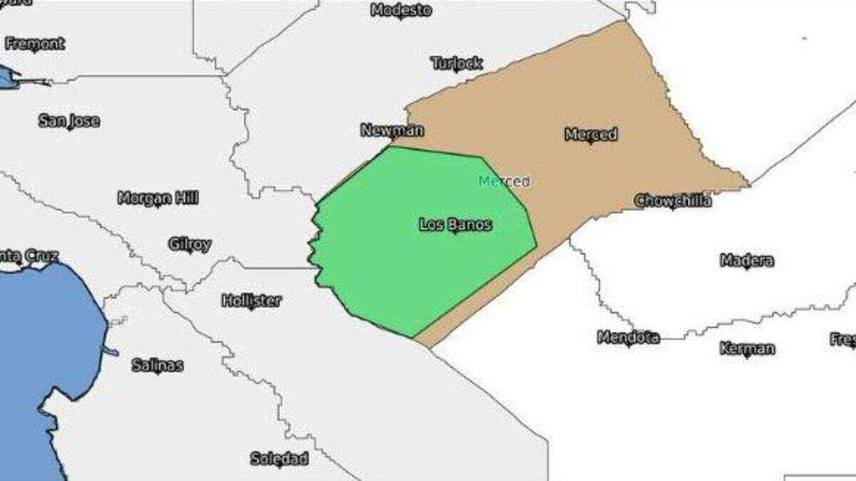 Forecasters with the National Weather Service in Hanford issued a flood advisory Tuesday morning for the West Side of Merced County in the Los Banos area, which is expected to lift by 1 pm.
