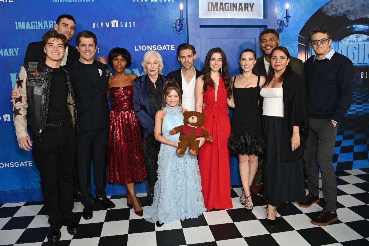The cast of “Imaginary” Los Angeles Premiere At The Grove on February 29, 2024 in Los Angeles, California.