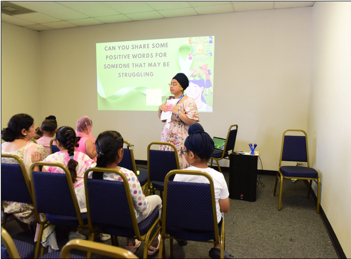 Prableen Kaur, Executive Director of the Khalsa Community Center, speaks about mental health on World Mental Health Day 2024.