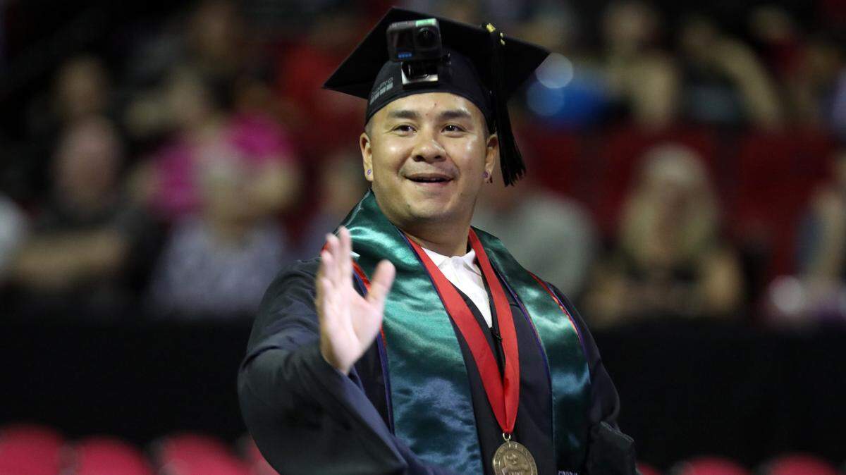 Mauricio Soriano earned a master’s degree in Plant Science with a 3.58 GPA from the Fresno State College of Agricultural Sciences and Technology at the college’s graduation ceremony at the Save Mart Center on May 16, 2025. Soriano was named the dean’s graduate medalist.