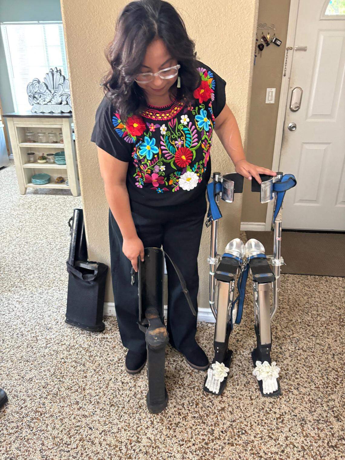 Leticia Valencia has brought La Catrina of Visalia to life for over a decade. She and her husband, Claudio Martínez, create the dresses La Catrina wears each year.