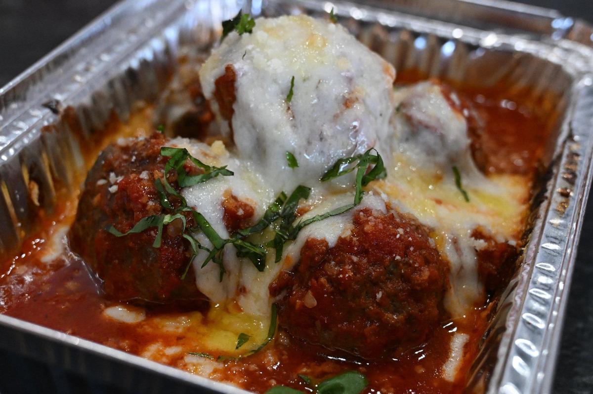 The popular meatball appetizer at Roma’s Italian Kitchen.