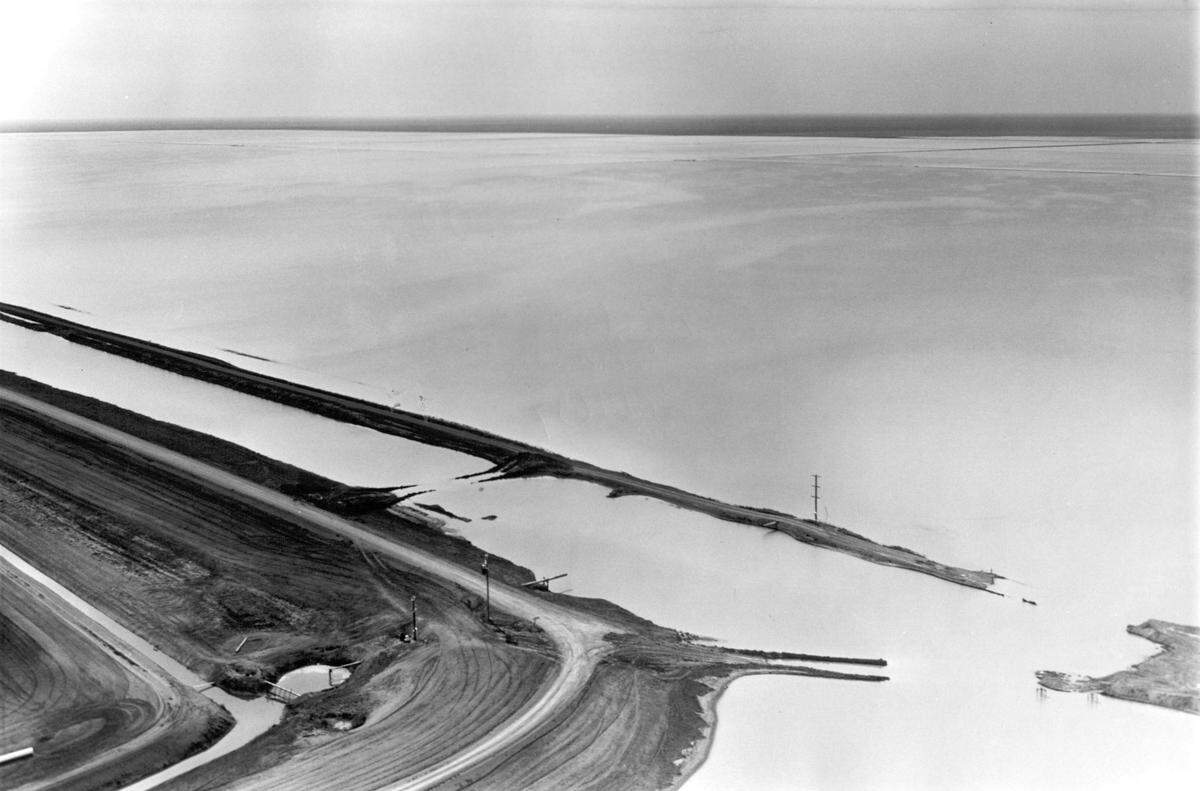 An aerial view of Tulare Lake, where the Kings and Tule rivers meet in the basin, is shown in this 1983 file photo during a heavy flood year. Until the late 1800s, Tulare Lake was the largest freshwater lake in the western U.S.