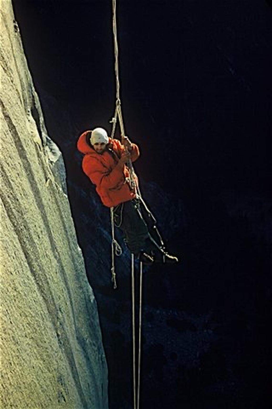George Whitmore during the first ascent of El Capitan in Yosemite National Park in 1958.