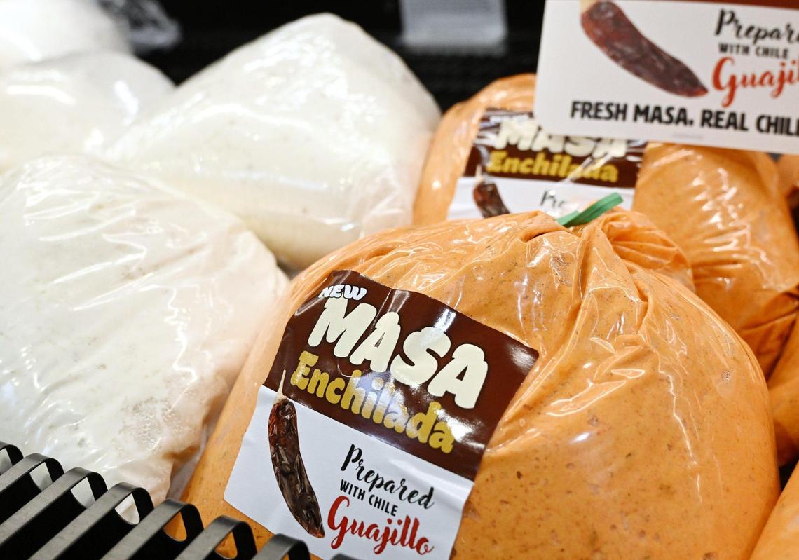 Various options for masa are available at Vallarta, which opened its latest grocery store in Clovis with a ribbon cutting and huge crowds.