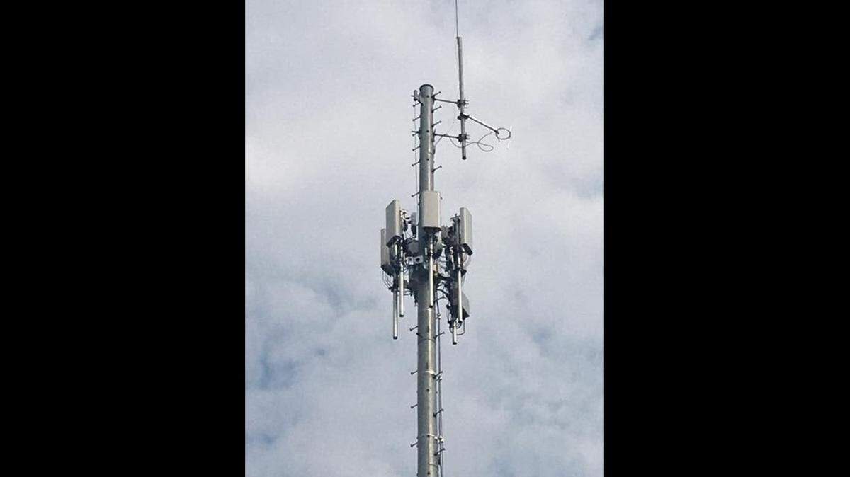 One of three wireless cell towers installed on Dos Palos campuses as part of the Dos Palos Community Wireless Internet Project.