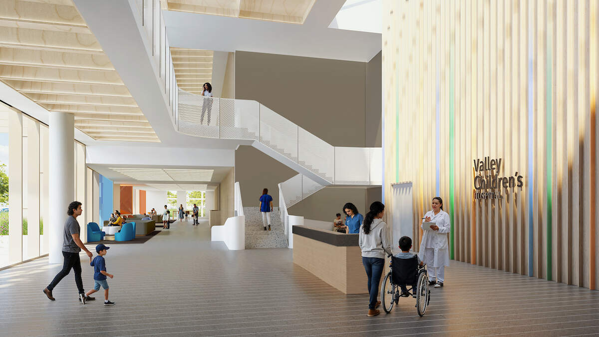 A rendering shows what the future Ambulatory Pavilion could look like on the Madera County campus of Valley Children’s Healthcare.