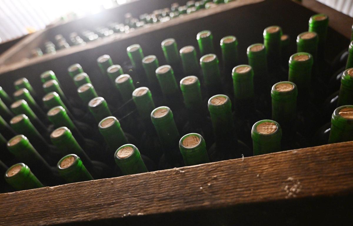 Port wine is seen stored at Finklin Winery Wednesday, Aug. 21, 2024 near Madera. Peter Ficklin produces over 50 varieties of port wine which is part of the Madera Wine Trail.