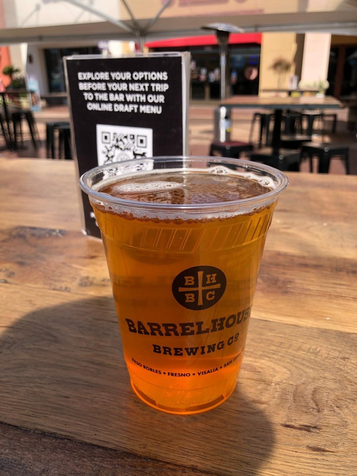 Bee columnist Marek Warszawski sipped this BarrelHouse Brewing Co. Mango IPA while seated outdoors in a nearly empty River Park Shopping Center on February 27, 2021. It tasted amazing.