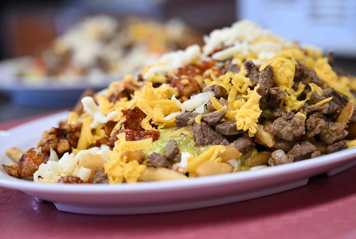 Crazy Fries from Aliberto's Jr. Mexican Food, photographed June 3, 2026.