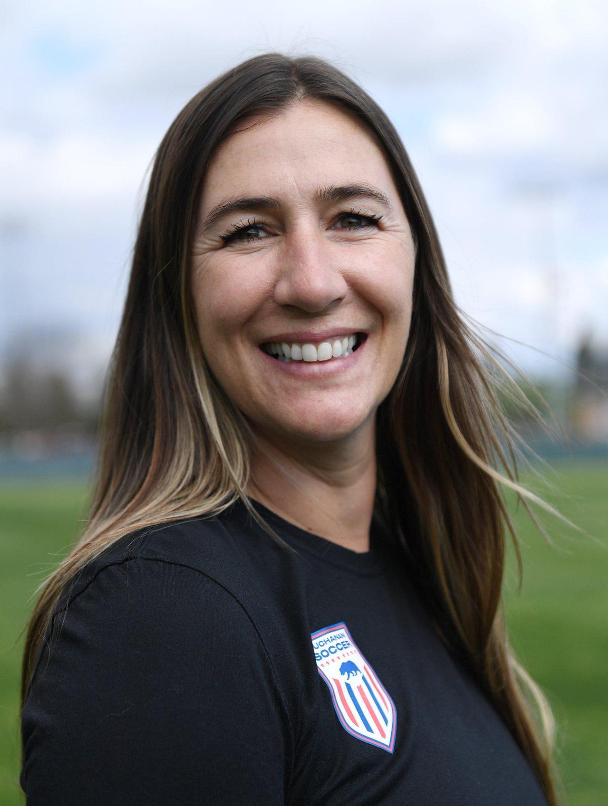 Buchanan Bears head girls soccer coach Jasara Gillette is the Bee’s Coach of the Year. Photographed Tuesday, March 29, 2022 in Clovis.