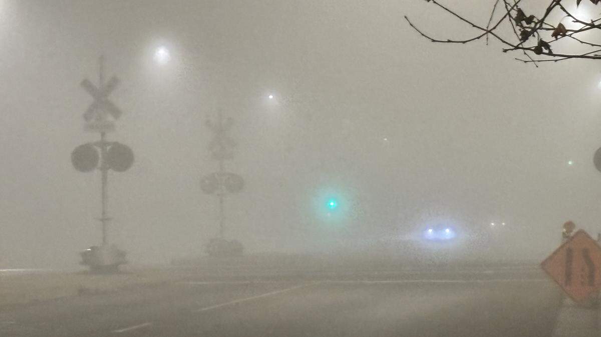 Thick fog blankets the Fresno region on Friday, Jan. 16, 2026.