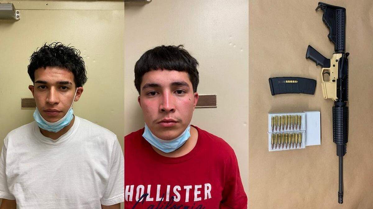 Selma Police arrested Alex Diaz Jimenez, 25, and Gemini Moreno, 20, both of Parlier after an AR-15 rifle was reportedly found in the back seat of a car the two occupied.