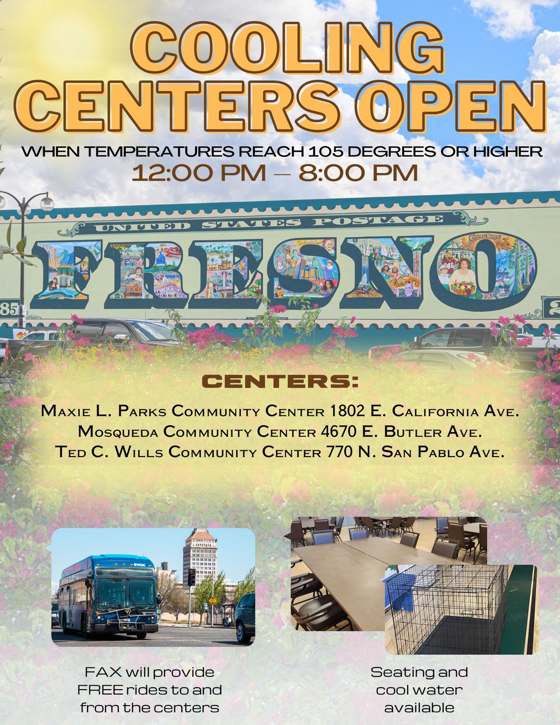 City of Fresno’s cooling centers.
