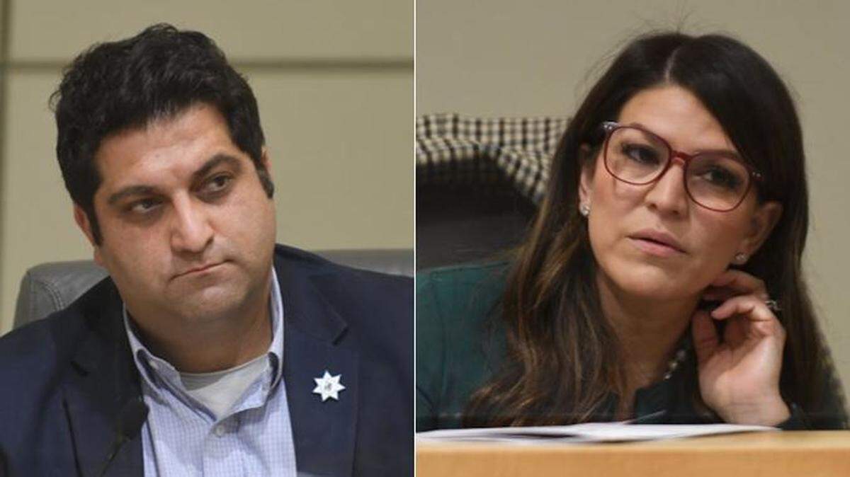 Fresno City Councilmembers MIke Karbassi, left, and Esmeralda Soria were rivals in the June 2022 primary in California’s 27th Assembly District.