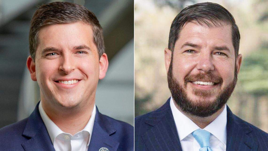 Fresno City Councilmember Tyler Maxwell, left, and California State Assemblyman Joaquin Arambula are the early frontrunners in the 2028 Fresno mayoral race, according to Bee columnist Marek Warszawski.