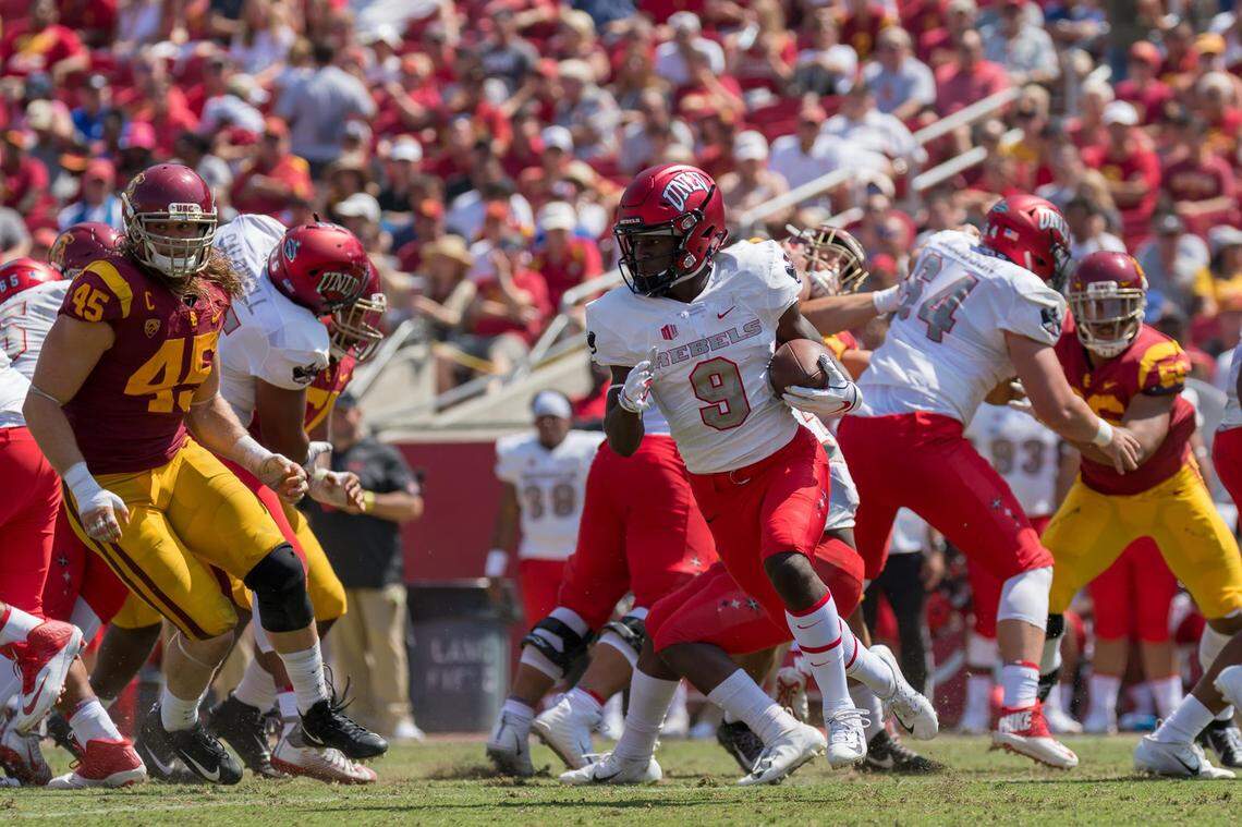 UNLV wideout Tyleek Collins has eight receptions for 69 yards and one touchdowns in the Rebels’ first two games, losses at San Diego State and to Nevada.